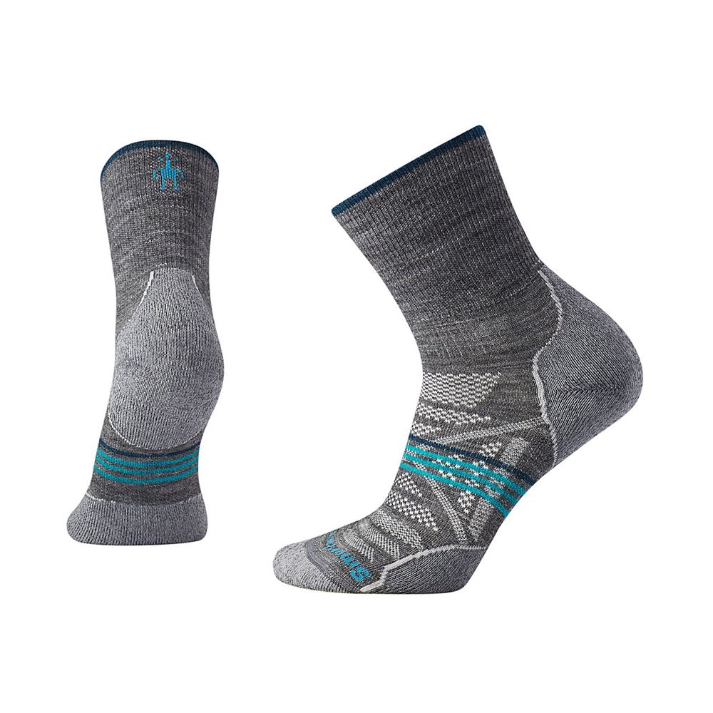 The North Face Socks Womens Australia - The North Face Smartwool Phd® Outdoor Light Mid Crew Grey (B